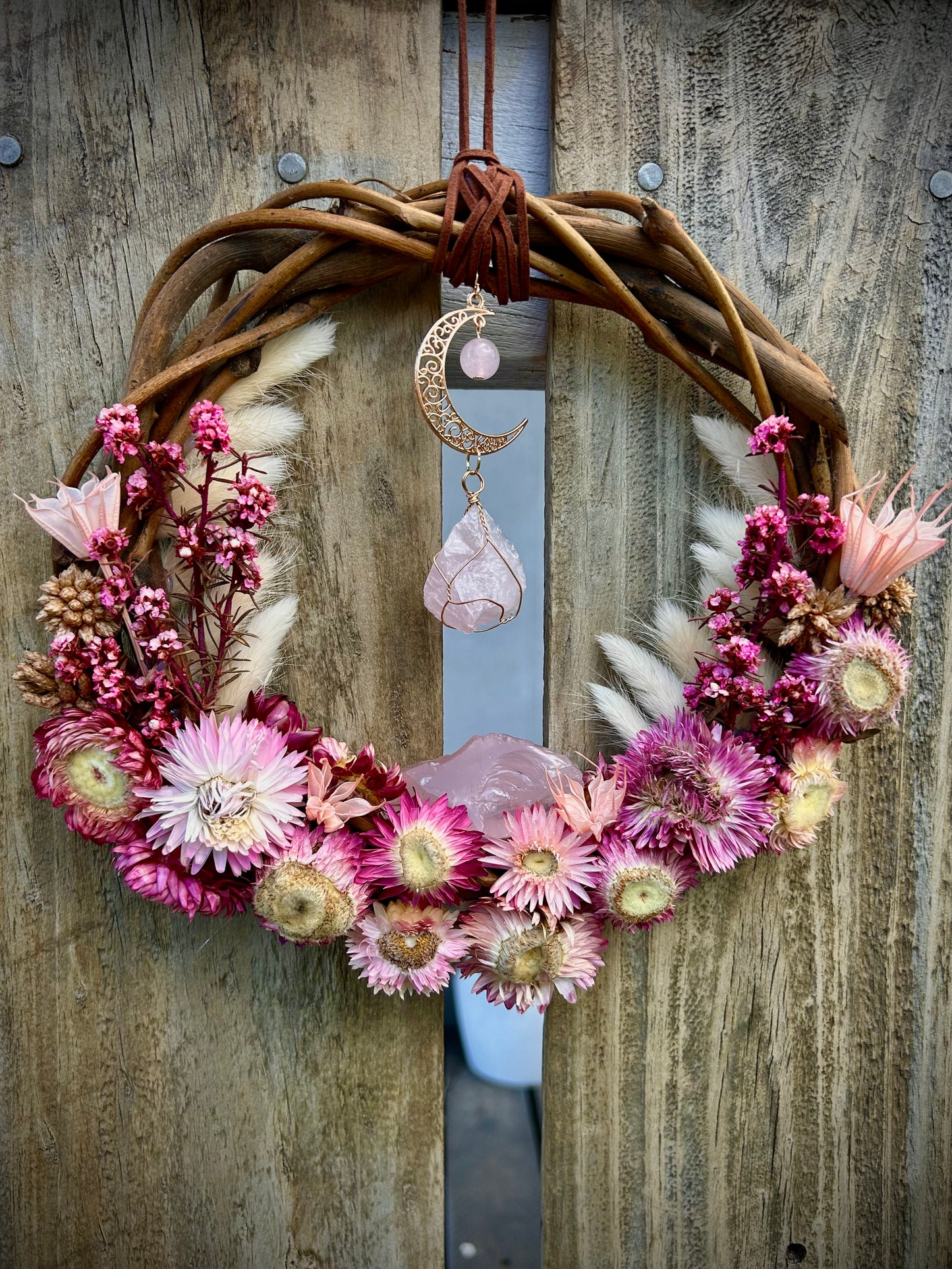 Rose quartz 'love thy self' wreath