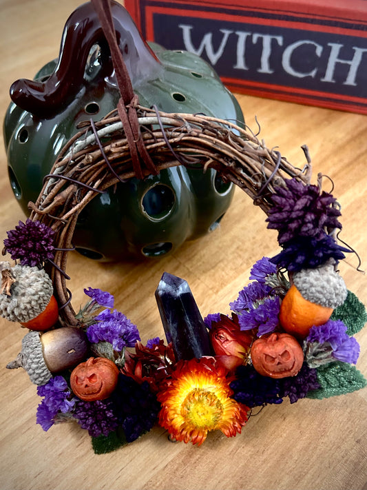 Amethyst halloween 'spooky season' wreath mini