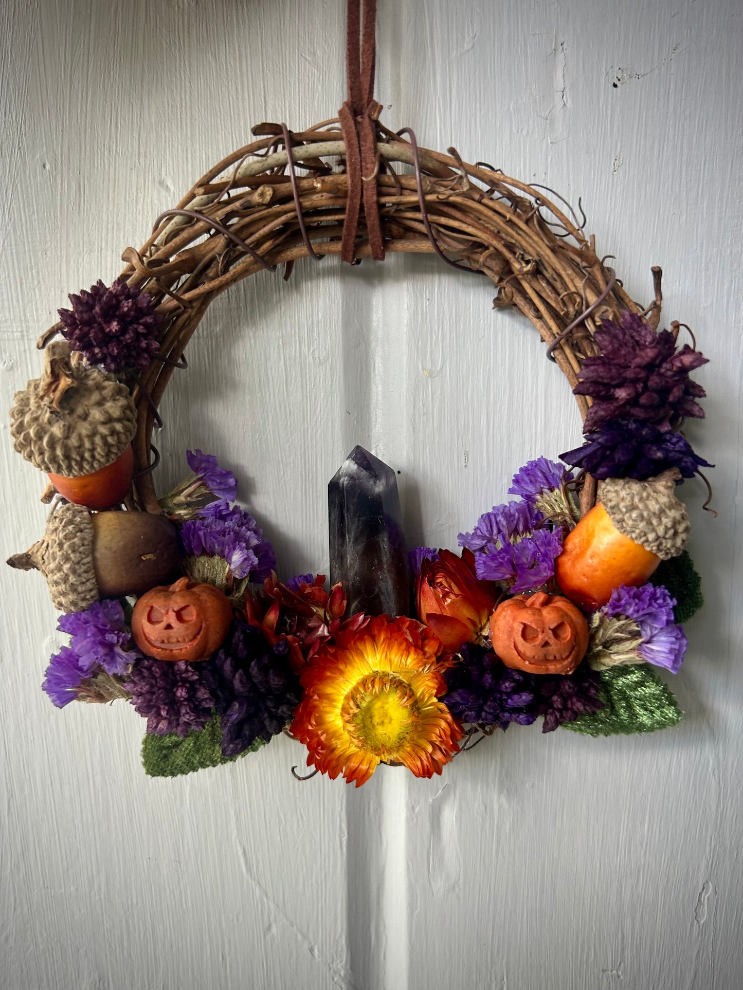 Amethyst halloween 'spooky season' wreath mini