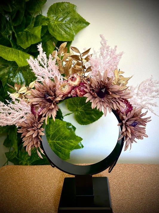Handmade Ornate Amethyst Flower Crown